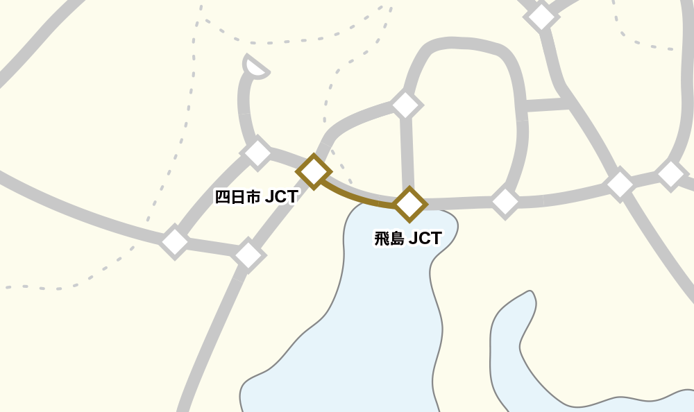 四日市JCT～飛島JCT（下り線）